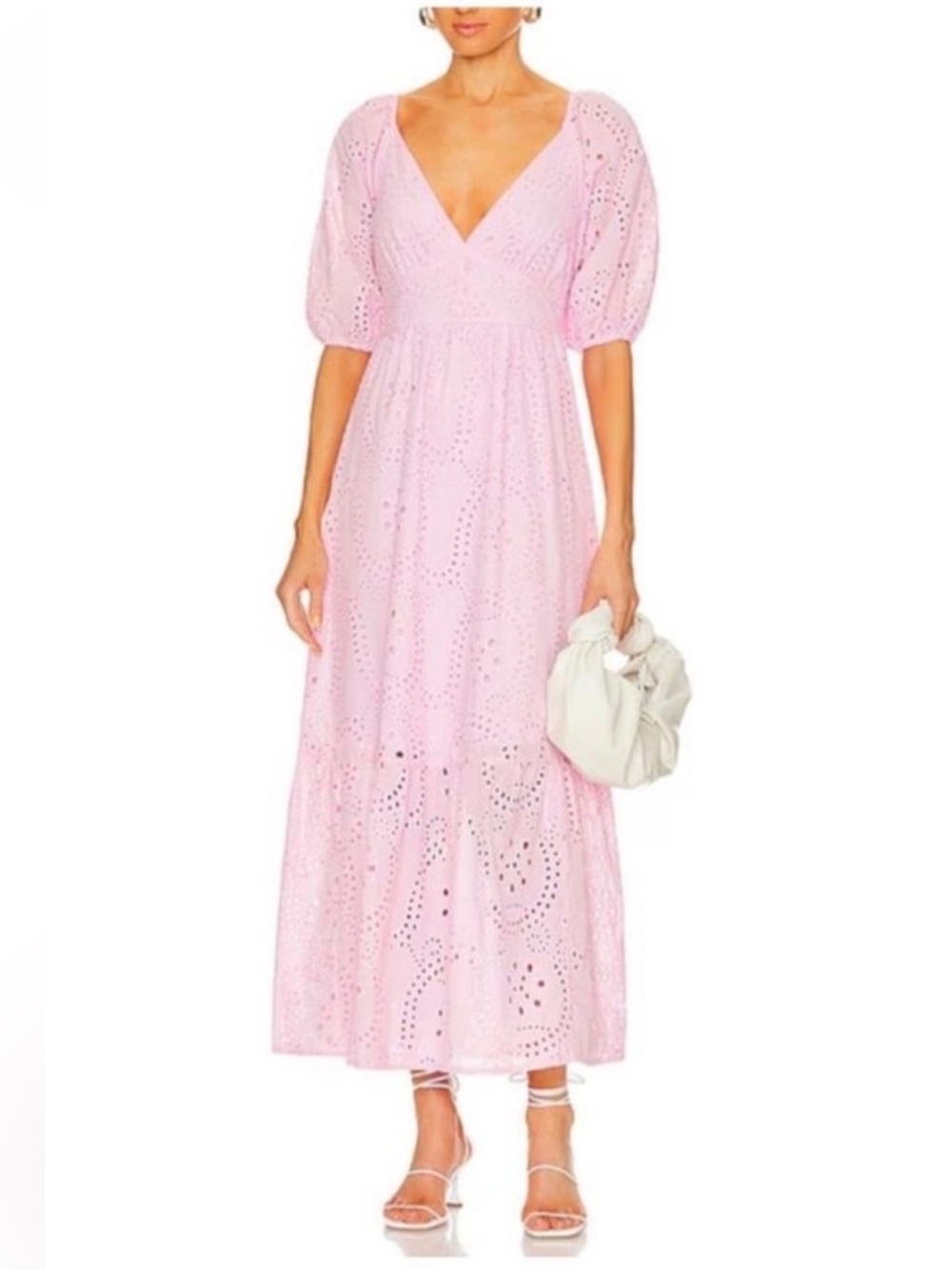 Sanctuary Pink Eyelet Maxi Dress